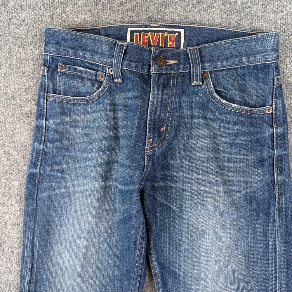 Levis 537 Jeans Mens 30x30 Slim Bootcut Blue Faded Denim Western Low Rise